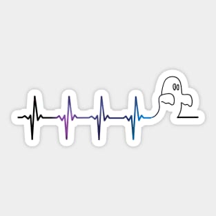 Ghost Heartbeat Sticker